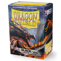 Dragon Shield Matte Non-Glare Black Sleeves (100)