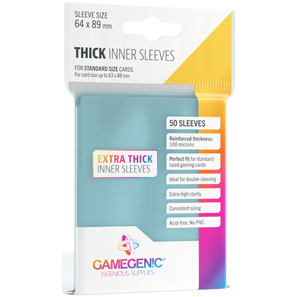 Gamegenic Thick Inner Sleeves Standard Clear (100)