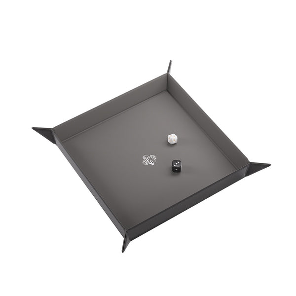 Gamegenic Magnetic Dice Tray: Square Black/Gray
