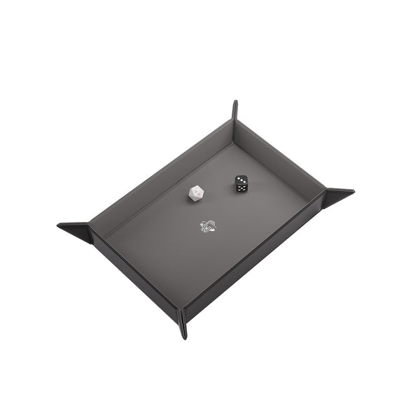 Gamegenic Magnetic Dice Tray: Rectangular Black/Gray