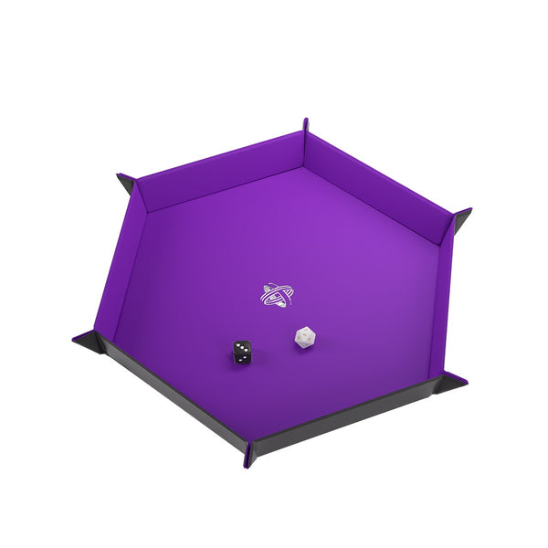Gamegenic Magnetic Dice Tray: Hexagonal Black/Purple