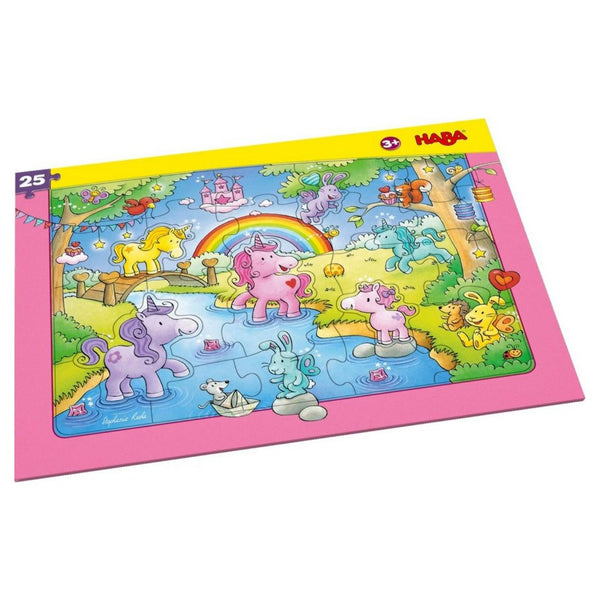 25 Piece Unicorn Glitterluck Frame Puzzle