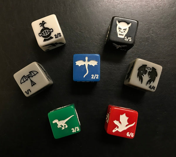 Monster Rocks MtG Token Dice Set of 7