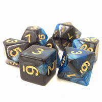 Inky Underworld Blue/Black Fusion 7-Die Set