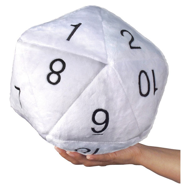 Jumbo Plush d20: White/black