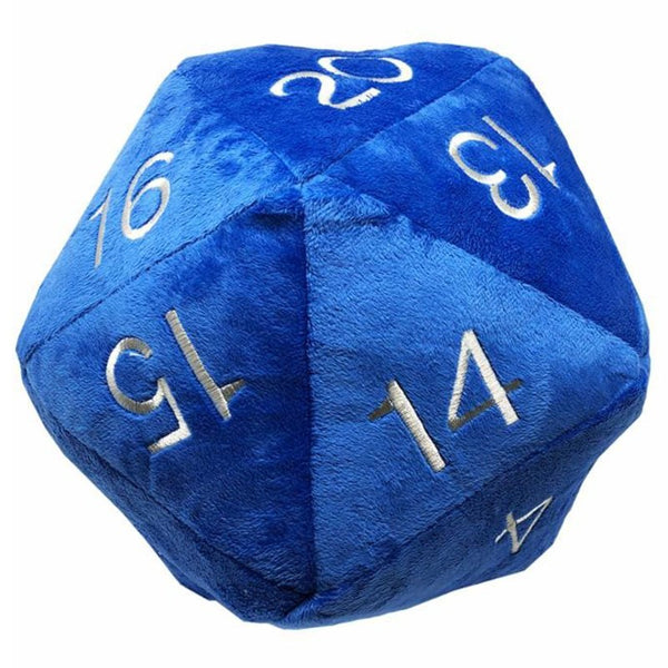 Jumbo Plush d20: Blue/silver